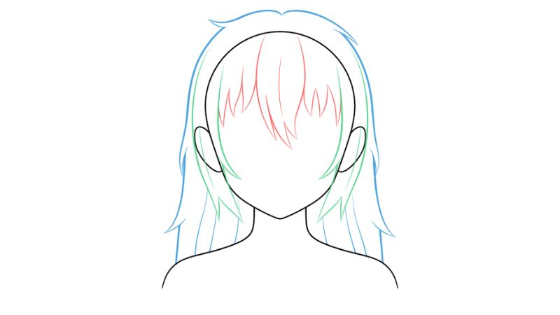 Cách vẽ tóc lộn xộn cho nhân vật anime/manga
