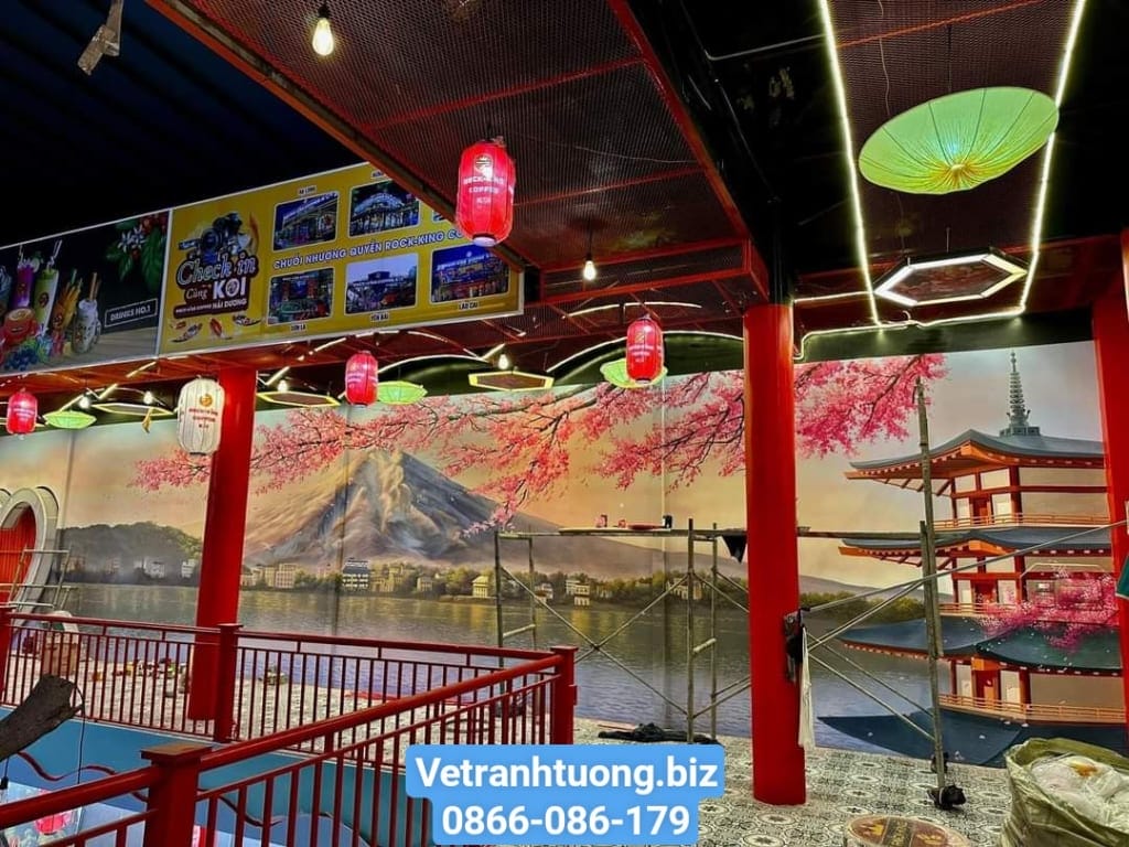 vẽ tranh tường 3d đẹp