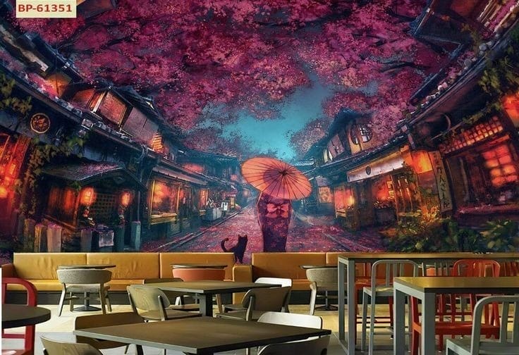 tranh tường nhà hàng