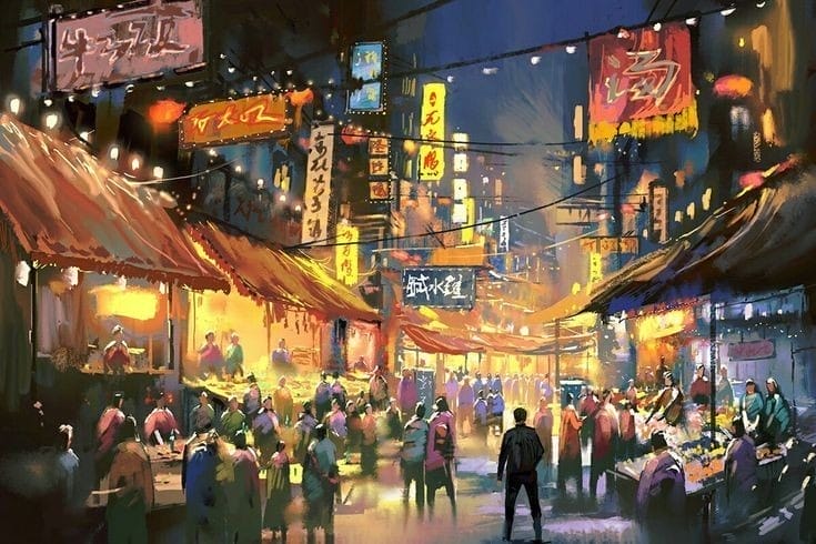 tranh tường nhà hàng