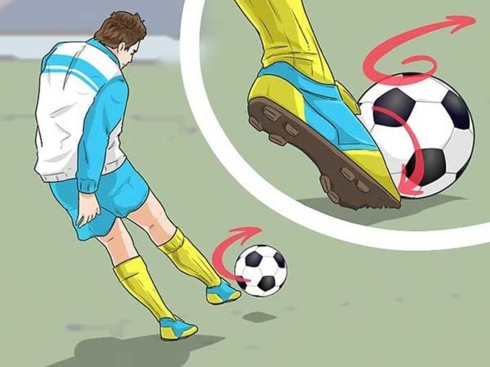 Học kỹ thuật đá mu bàn chân - HTSPORT.VN