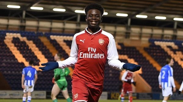 Sự nghiệp bóng đá quốc tế của Saka